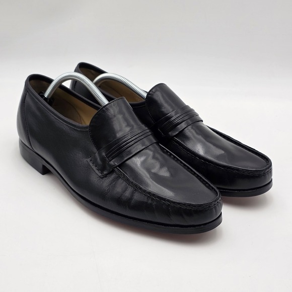 Bostonian Stockbridge Men's Size 11.5 M Loafer Shoes Black‎ Leather Slip On